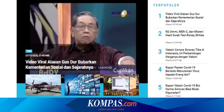 [POPULER TREN] Viral Video Alasan Gus Gur Bubarkan Kemensos | Pemberhentian TV Analog pada 2022