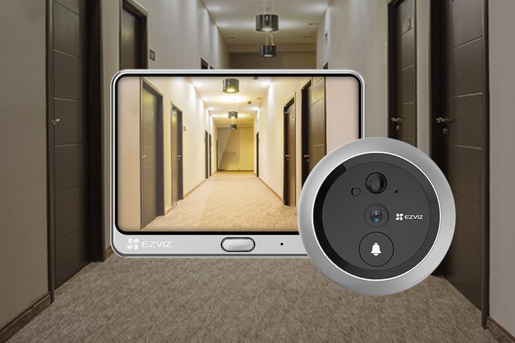 bel rumah pintar atau EZVIZ DP1C Wire-Free Smart Door Viewer