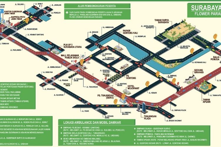 Ada Parade Surabaya Vaganza, Dishub Terapkan Rekayasa Lalu Lintas