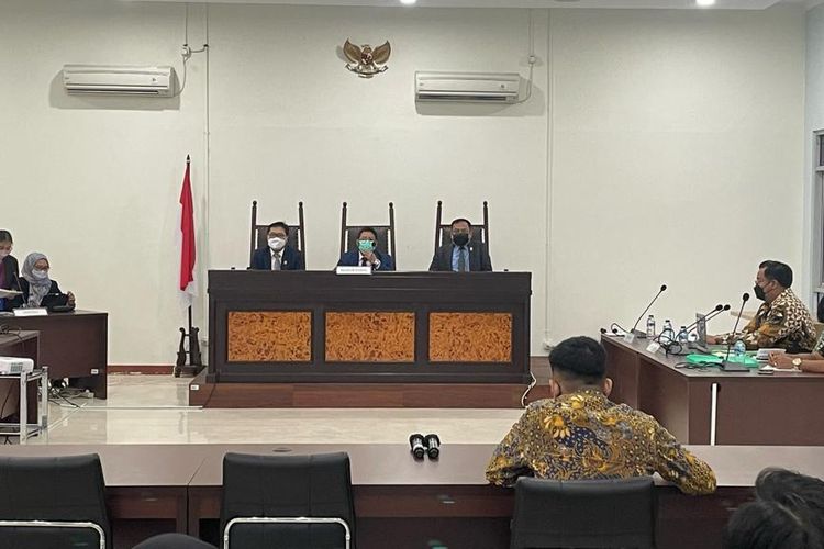 KPPU gelar Sidang Majelis Pemeriksaan terhadap PT Lestari Berkah Sejati yang diduga menjual minyak goreng curah bersyarat di Yogyakarta, Rabu (2/11/2022).