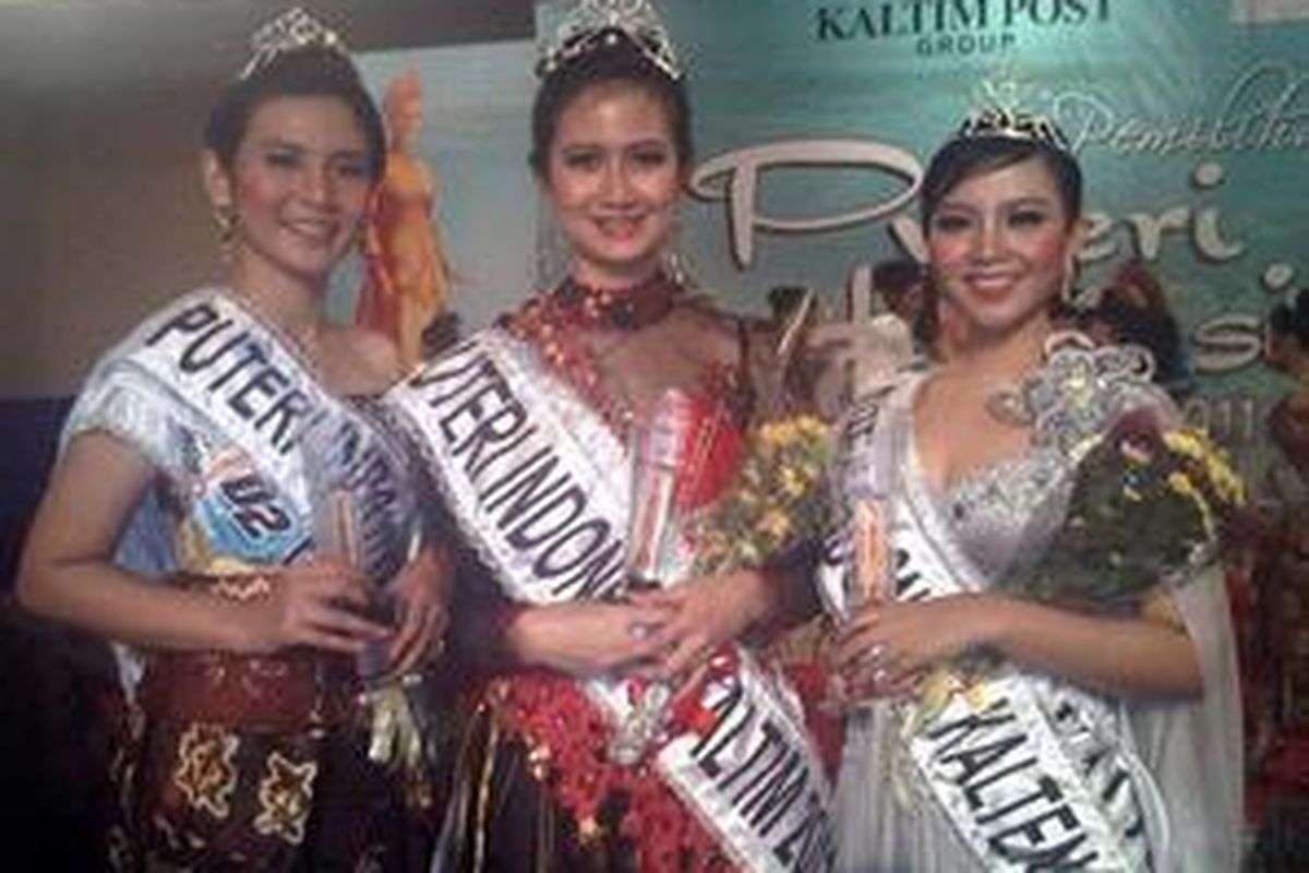 Pemilihan Puteri Indonesia Daerah Kalimantan 2011 memilih tiga pemenang mewakili Kalimantan Selatan, Kalimantan Timur, dan Kalimantan Tengah, masing-masing, dari kiri, Ninggar Ayu Neswari, Asri Silva Shorea, dan Neny Khurnaini Irianty.