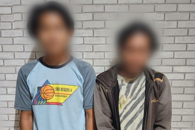 Polisi tangkap dua preman yang melakukan pemalakan terhadap sopir taksi online di Pelabuhan Makassar, Sulsel