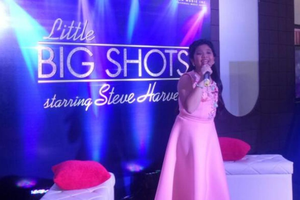 Penyanyi jebolan ajang The Voice Kids Filipina Elha Nympha saat menghadiri jumpa pers terkait penampilannya dalam serial program Little Big Shots seasons 2 di Hotel Privato, Pasig, Manila, Filipina pada Jumat (3/3/2017). Elha akan tampil dalam serial program Little Big Shots seasons 2 pada 6 Maret 2017 di stasiun televisi DIVA pukul 18.00 WIB.