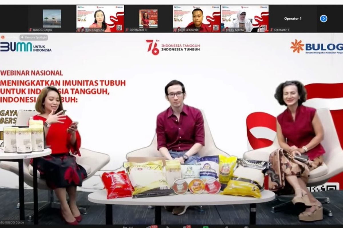 Perum Bulog menggelar webinar penerapan gaya hidup sehat berkelanjutan melalui asupan makanan yang sehat dan kaya nutrisi