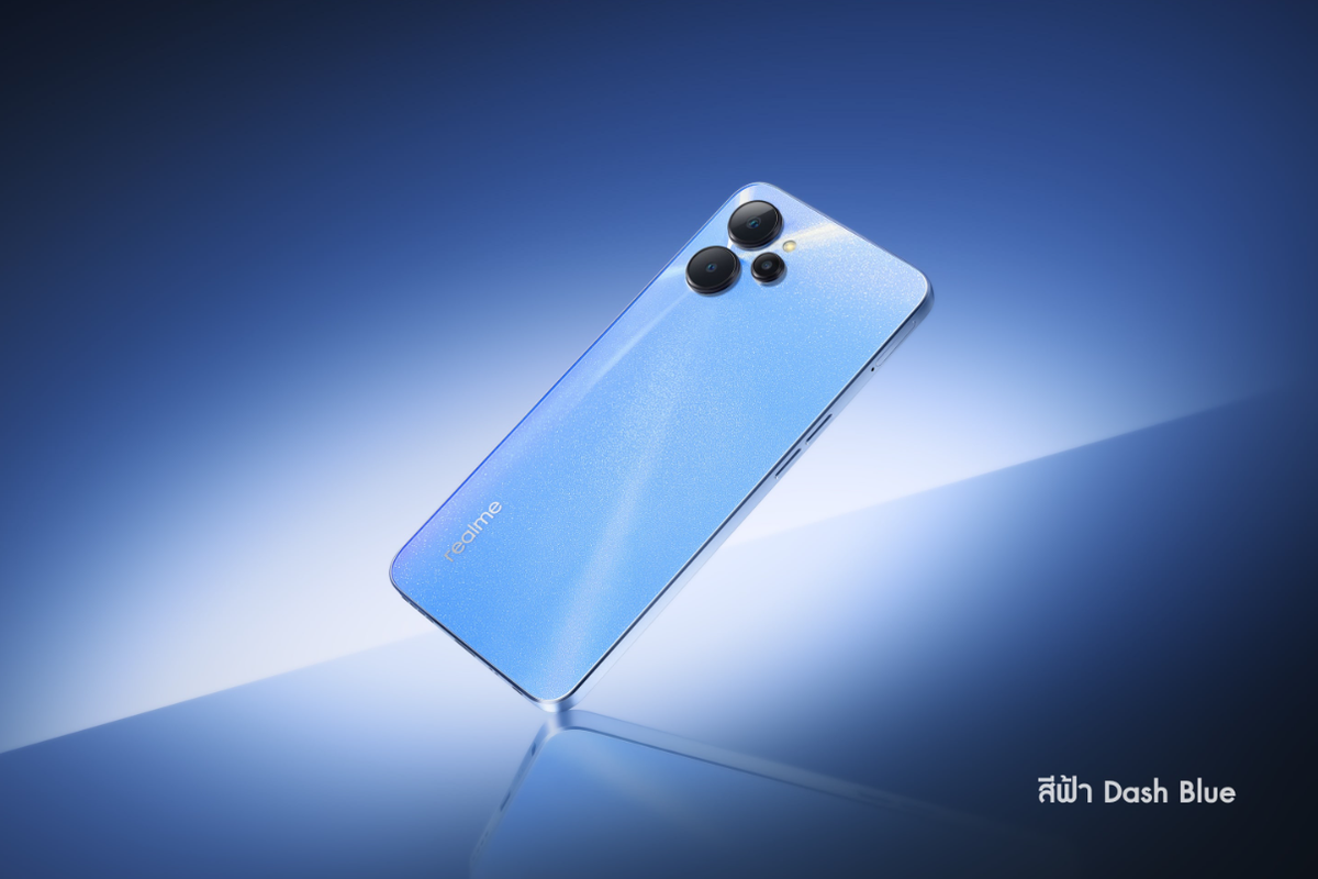 Realme 10T hadir dalam varian warna Dash Blue. 