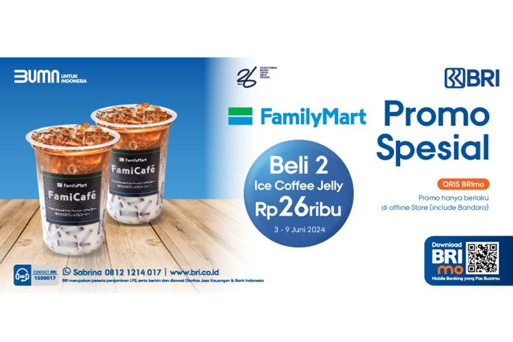 Promo spesial FamilyMart dengan QRIS di BRImo. 