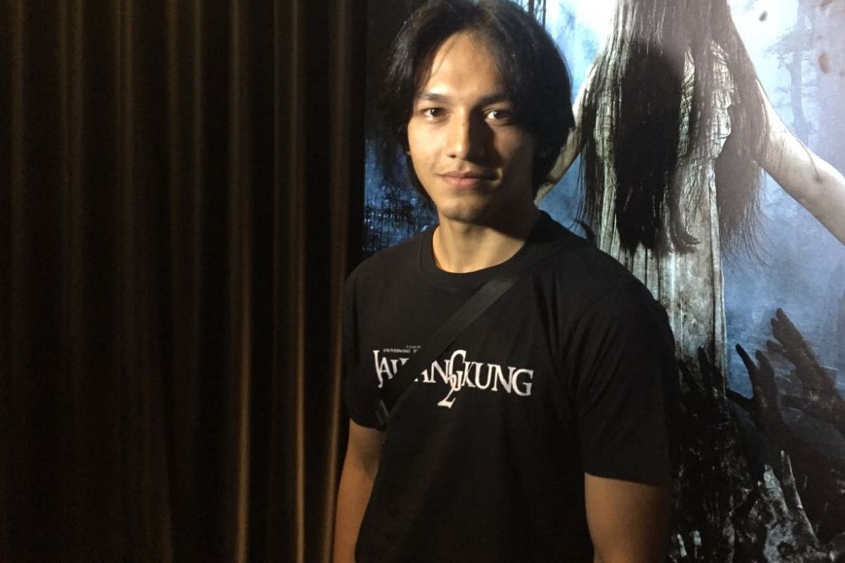 Jefri Nichol dalam acara peluncuran poster dan teaer film Jailangkung 2 di Kinosaurus, Kemang Raya, Jakarta Selatan, Kamis (19/4/2018).