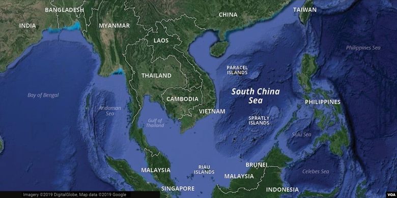 Peta Laut China Selatan.