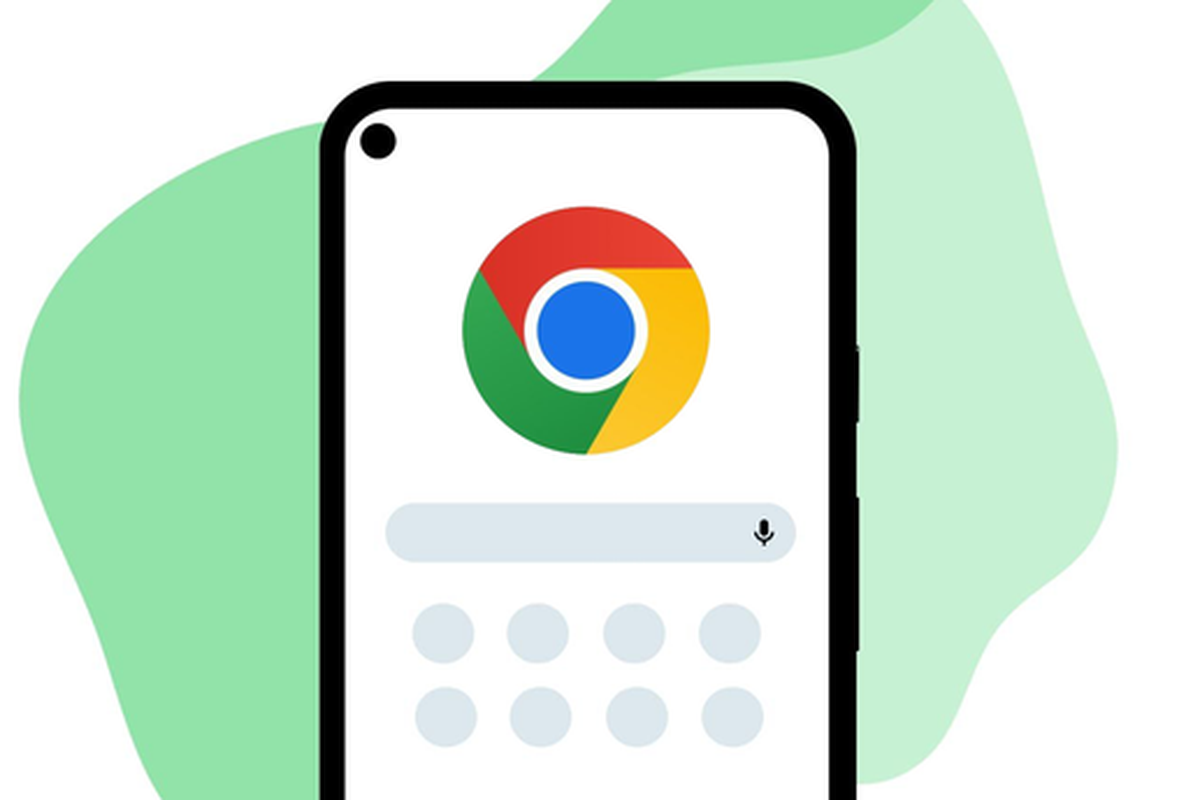 Ilustrasi logo baru Chrome versi 100.