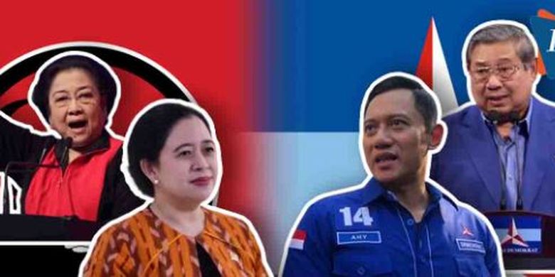 Ketua DPP PDI-P Puan Maharani dan Ketua Umum Partai Demokrat Agus Harimurti Yudhoyono (AHY)