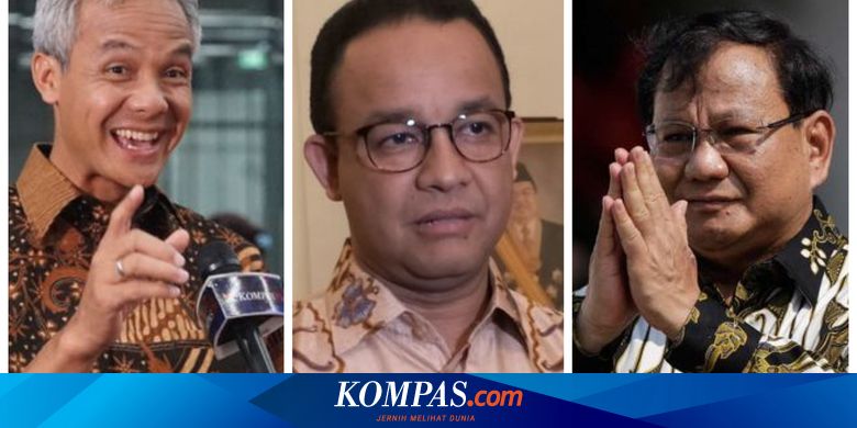 Salip-menyalip Ganjar, Prabowo, dan Anies Menuju Panggung Pilpres 2024