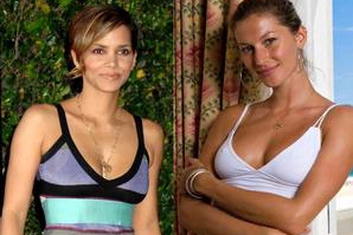 Halle Berry dan Gisele Bundchen, bentuk payudaranya menjadi idaman.