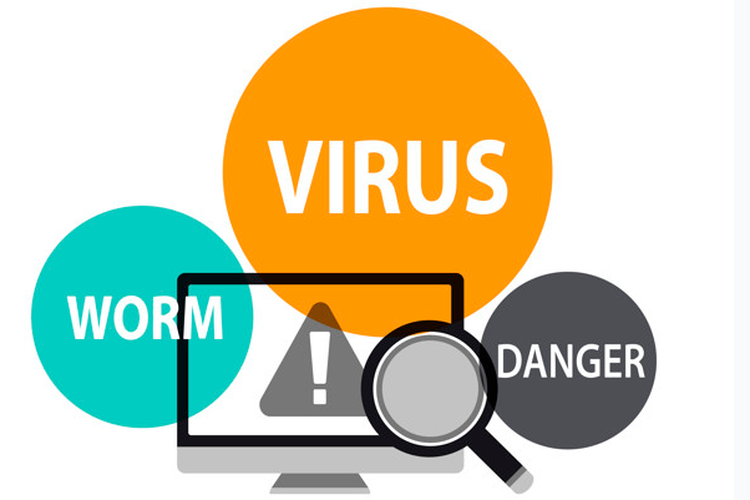 Ilustrasi malware. Malware adalah perangkat lunak berbahaya seperti virus, worm, Trojan, dan lain-lain.