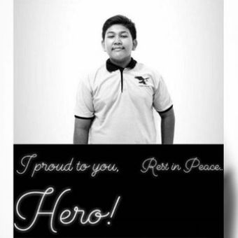 Daniel Agung Putra Kusuma, anak 15 tahun yang meninggal dunia dalam ledakan bom di Gereja Pantekosta Pusat Surabaya (GPPS) di Jalan Arjuno, Surabaya, Minggu (13/5/2018).