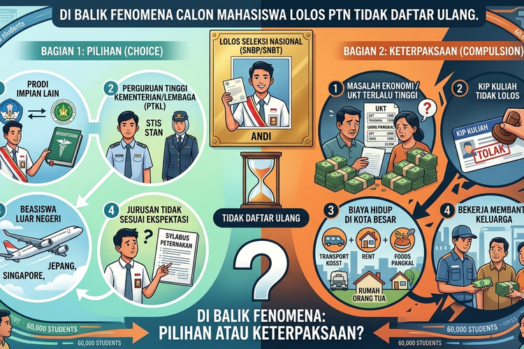 Di Balik Fenomena 60.000 Calon Mahasiswa Lolos PTN Tak Daftar Ulang: Pilihan Atau Terpaksa?