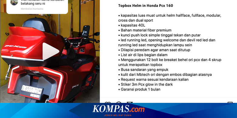 Modifikasi Honda PCX Jadi Mirip Gold Wing, Pakai Sandaran Penumpang