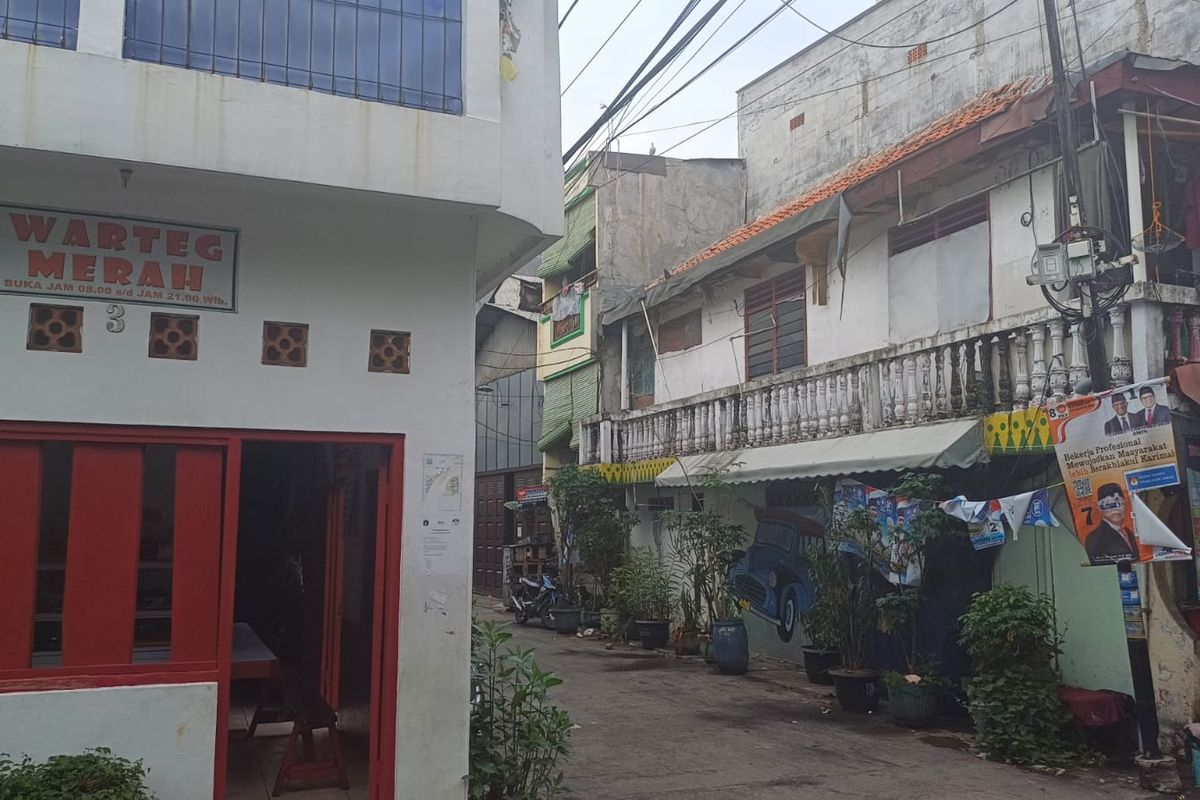 Tempat kejadian perkara tawuran antar remaja di Jati Pulo, Palmerah, Jakarta Barat 