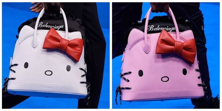 Tas Balenciaga berbentuk Hello Kitty. 