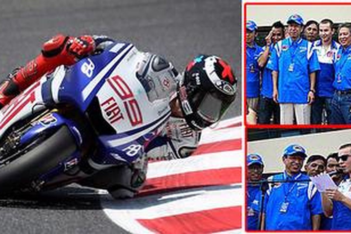 Jorge Lorenzo ketika berada di Indonesia, selain perjalanan tur juga bikin iklan Yamaha