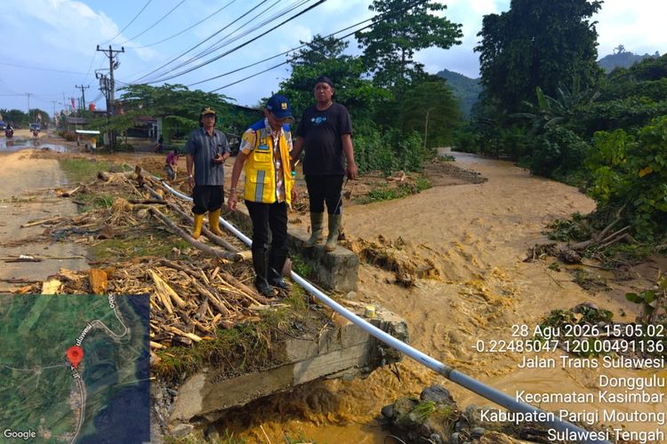 Banjir dan Longsor Terjang Parigi Moutong, 6 Jalan Kembali Bisa Dilewati