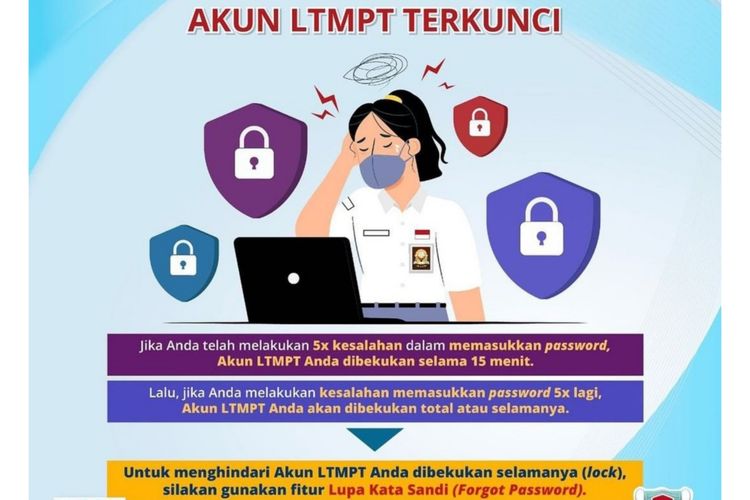 Tips Menghindari akun LTMPT terkuncu