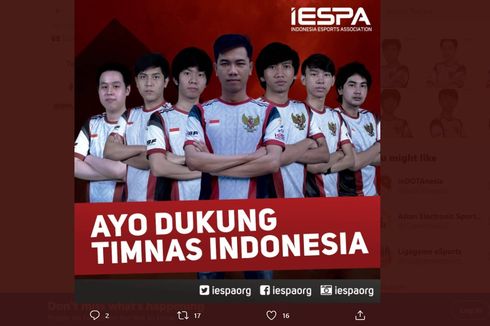 Ayo Dukung Timnas Indonesia di Kejuaraan IESF Esport World Championship 2020