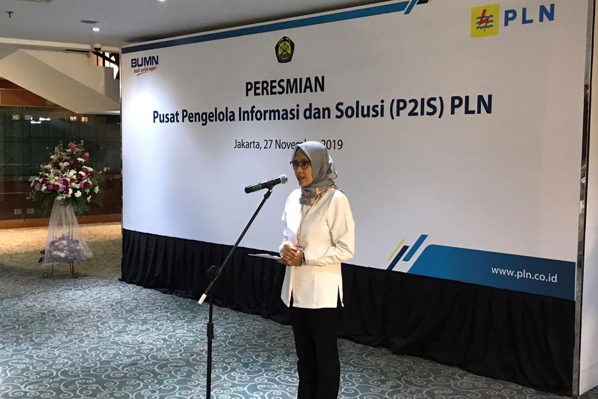 Plt Direktur Utama PLN, Sripeni Inten Cahyani di kantornya, Jakarta, Rabu (27/11/2019).