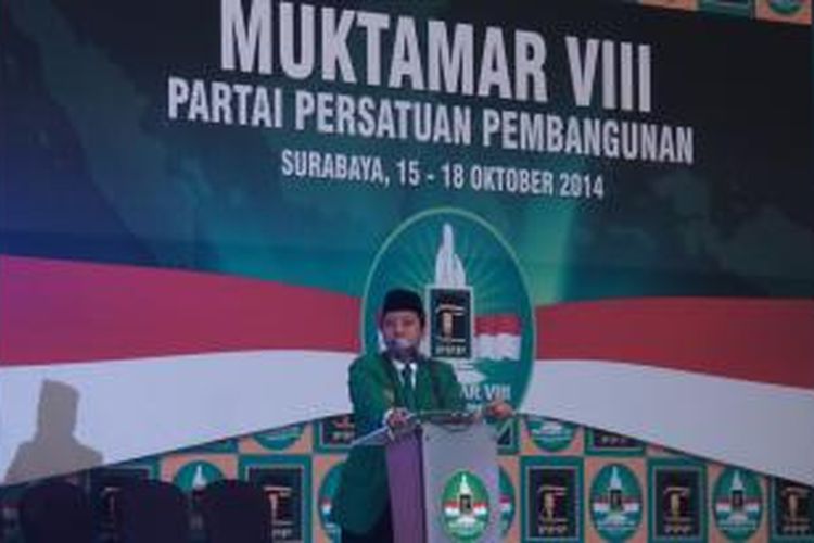 Ketua Umum DPP PPP terpilih hasil Muktamar VIII Surabaya, M Romahurmuziy.