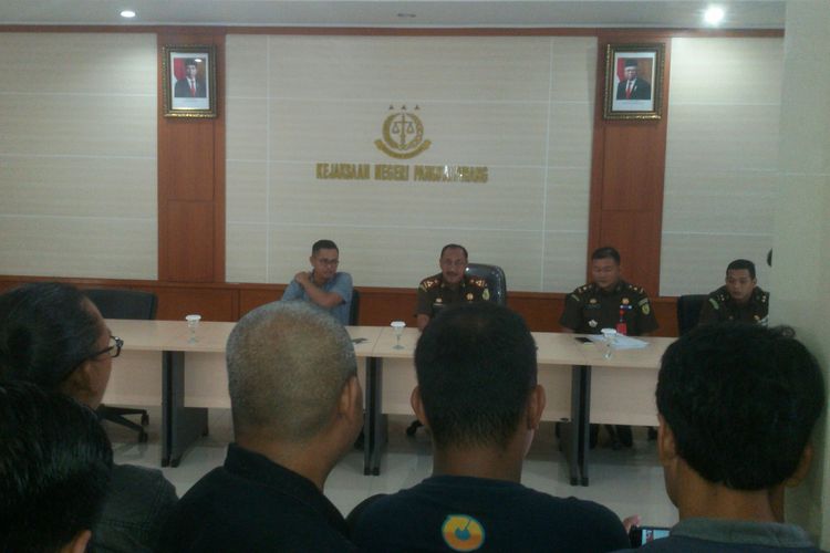 Kejaksaan Negeri Pangkal Pinang saat jumpa pers kasus SPPD Fiktif, Selasa (4/11/2019).