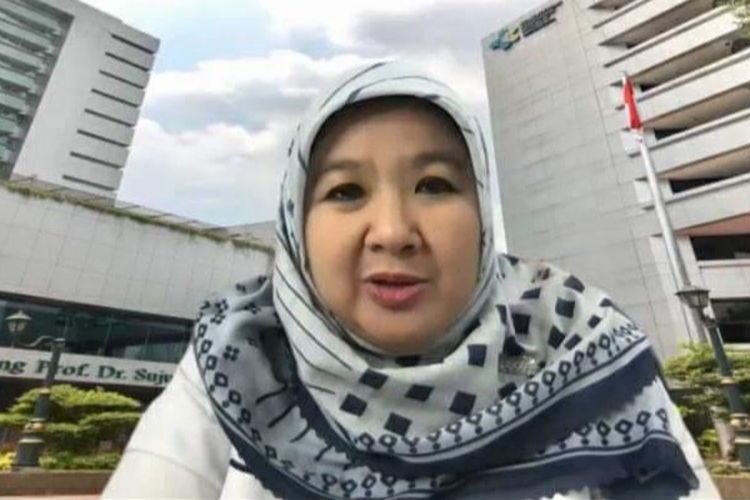 Sekretaris Direktorat Jenderal (Ditjen) Kesehatan Masyarakat Kemenkes Siti Nadia Tarmizi dalam konferensi pers update Health Working Group G20 Ketiga di Jakarta, Kamis (18/8/2022).  