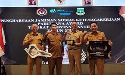 Lindungi Pekerja Rentan Lewat Jamsostek, Pemkab Tangerang Raih Juara I Paritrana Award Tingkat Banten