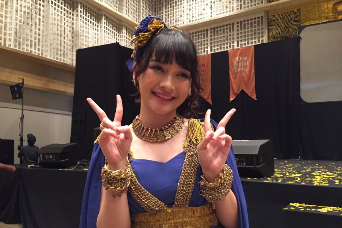 Kinal JKT48 usai konser kelulusannya yang bertajuk Forever Jeanne dArc di Thamrin Nine Ballroom, Jakarta Pusat, Rabu (27/6/2018) malam. 