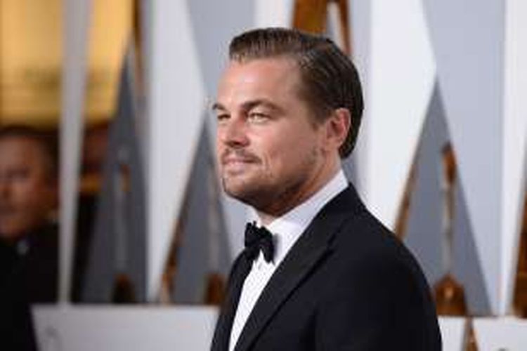 Leonardo DiCaprio tiba di Academy Awards ke-88 di Hollywood & Highland Center, Minggu (28/2/2016), Hollywood, California. 
