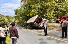 Tak Kuat Menanjak, Bus Purwo Widodo Terperosok di Pok Cucak Gunungkidul