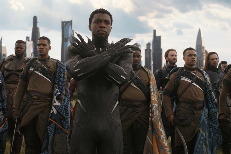 Aktor Chadwick Boseman sebagai T'Challa atau Black Panther