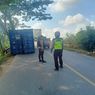 Kontainer Terlepas dari Truk Saat Naik Jembatan Ambawang Kubu Raya, Picu Macet Mengular