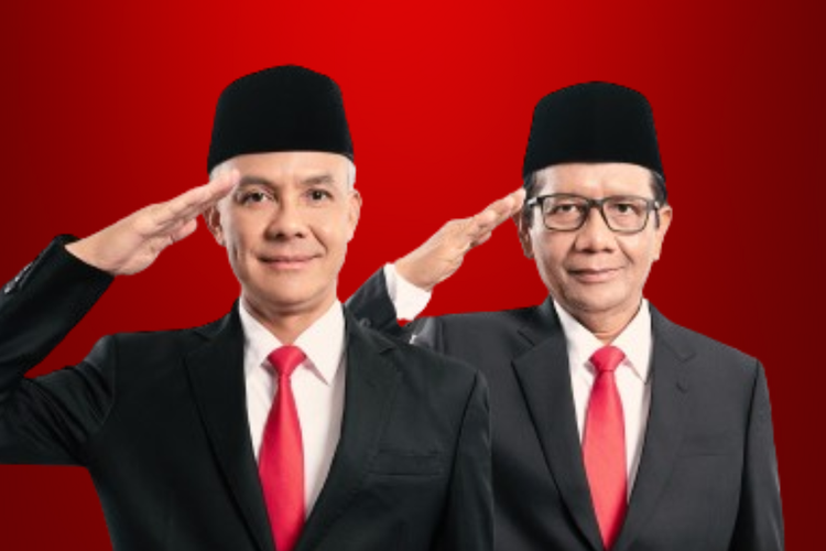 Pasangan Capres dan Cawapres nomor urut 3 Ganjar Pranowo dan Mahfud MD