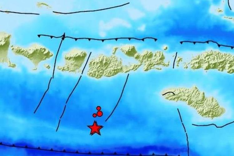 Rentetan gempa di selatan Lombok - Sumbawa, Kamis-Jumat (15-16 April 2021).