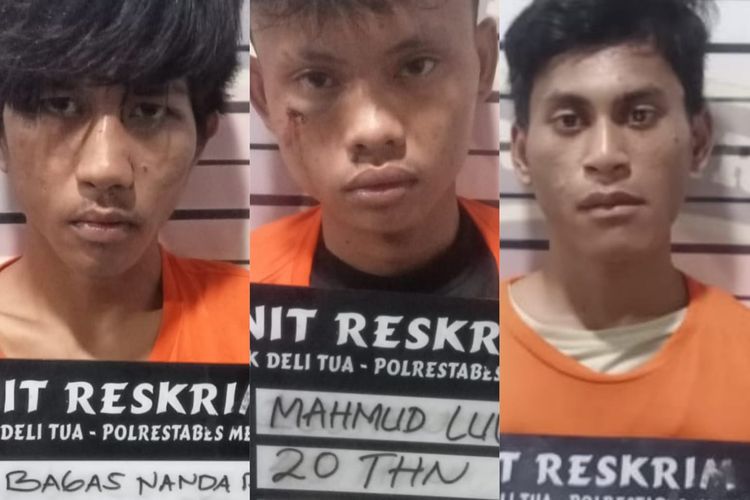 Sebanyak tiga remaja berkomplotan mencuri puluhan bungkus rokok dan uang dari warung sembako tetangganya untuk bermain judi online di Jalan Luku I, Kelurahan Kwala Bekala, Kecamatan Medan Johor, Kota Medan pada Jumat (9/8/2024).  