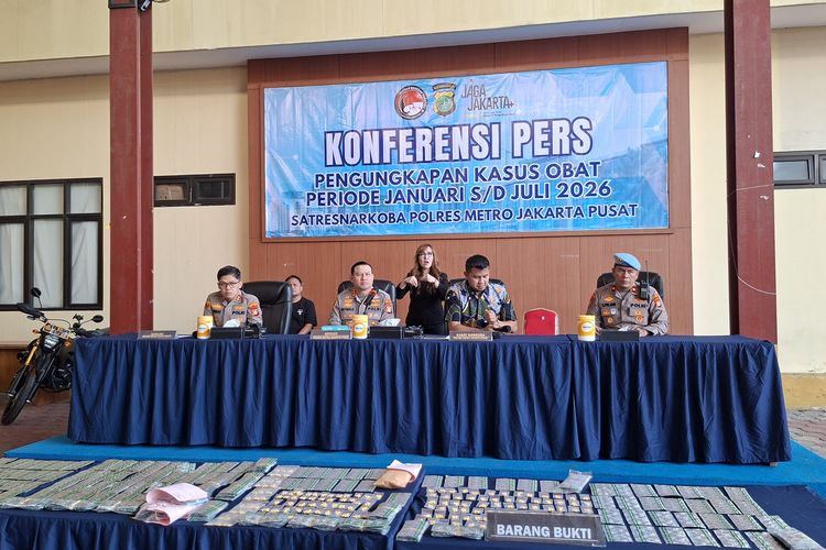 Polres Jakpus Sita 118.494 Butir Obat Keras dalam 7 Bulan, Tanah Abang Jadi Sarang Peredarannya