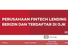 Update, Ini Daftar 121 Fintech Lending Terdaftar dan Berizin dari OJK