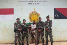 Seorang Warga Papua Serahkan Senjata Api Rakitan ke Satgas Pamtas