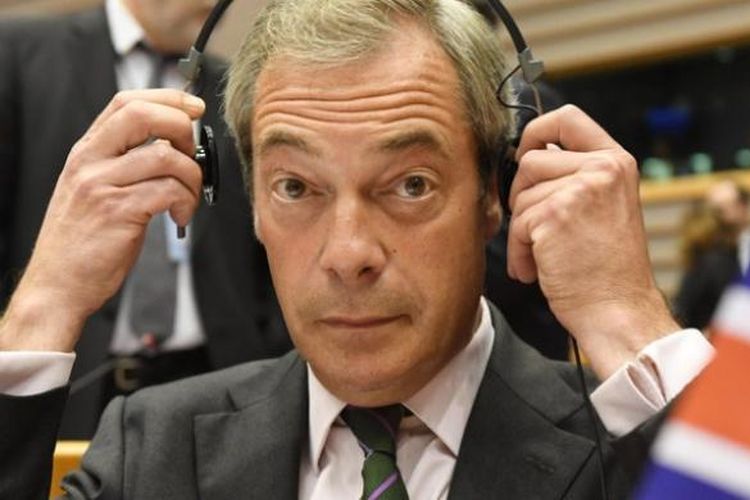 Pemimpin Partau Brexit di Inggris, Nigel Farage.
