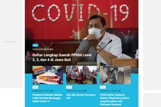 [POPULER TREN] Daftar Lengkap Daerah PPKM Level 2, 3, dan 4 Jawa-Bali | Lapor SPT Tahunan Kini Tak Bisa Lewat E-SPT