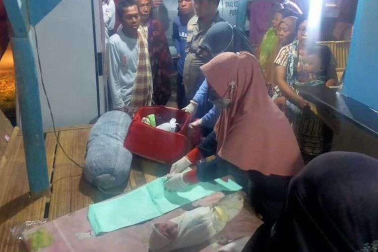 Bayi yang ditemukan warga Kota Serang, Banten, pada Senin (5/12/2022) pagi. 