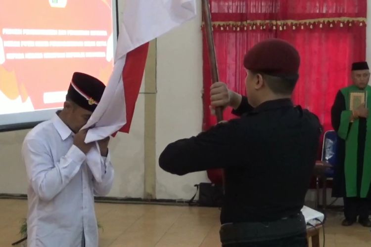 Napiter jaringan JAD ikrar setia NKRI di Lapas Kelas IIB Tulungagung, Jawa Timur, Kamis (29/02/2024)