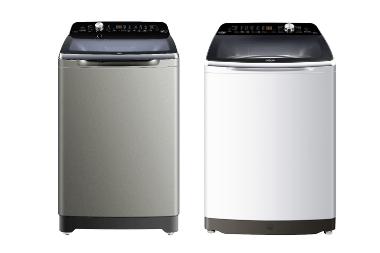 Mesin cuci bukaan atas terbaru dari AQUA Japan, yakni mesin cuci AQW-950R dan AQW-1050R.