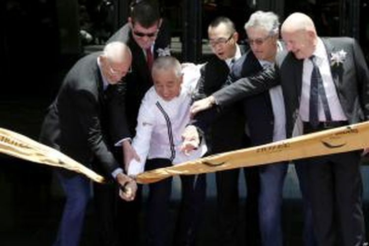 Robert de Niro saat pembukaan hotel mewah Nobu Hotel Manila, Mei 2015.