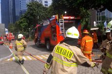 Basement Gedung Graha CIMB Niaga di Jalan Sudirman Kebakaran