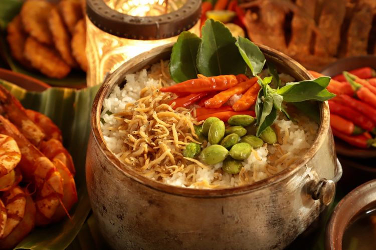Ilustrasi nasi liwet, salah satu makanan khas Sunda.